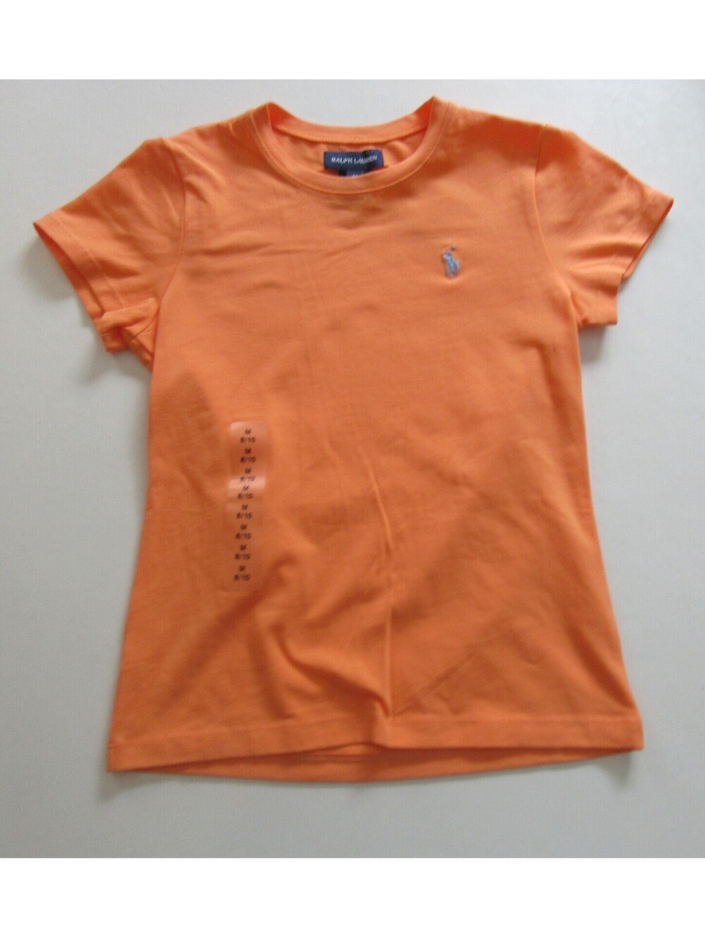 Polo Ralph Lauren Girls Shirt Orange Size Medium M(8-10)